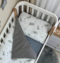 Set lenjerie de schimb pentru patut bebe 3 piese Norisori gri (1)